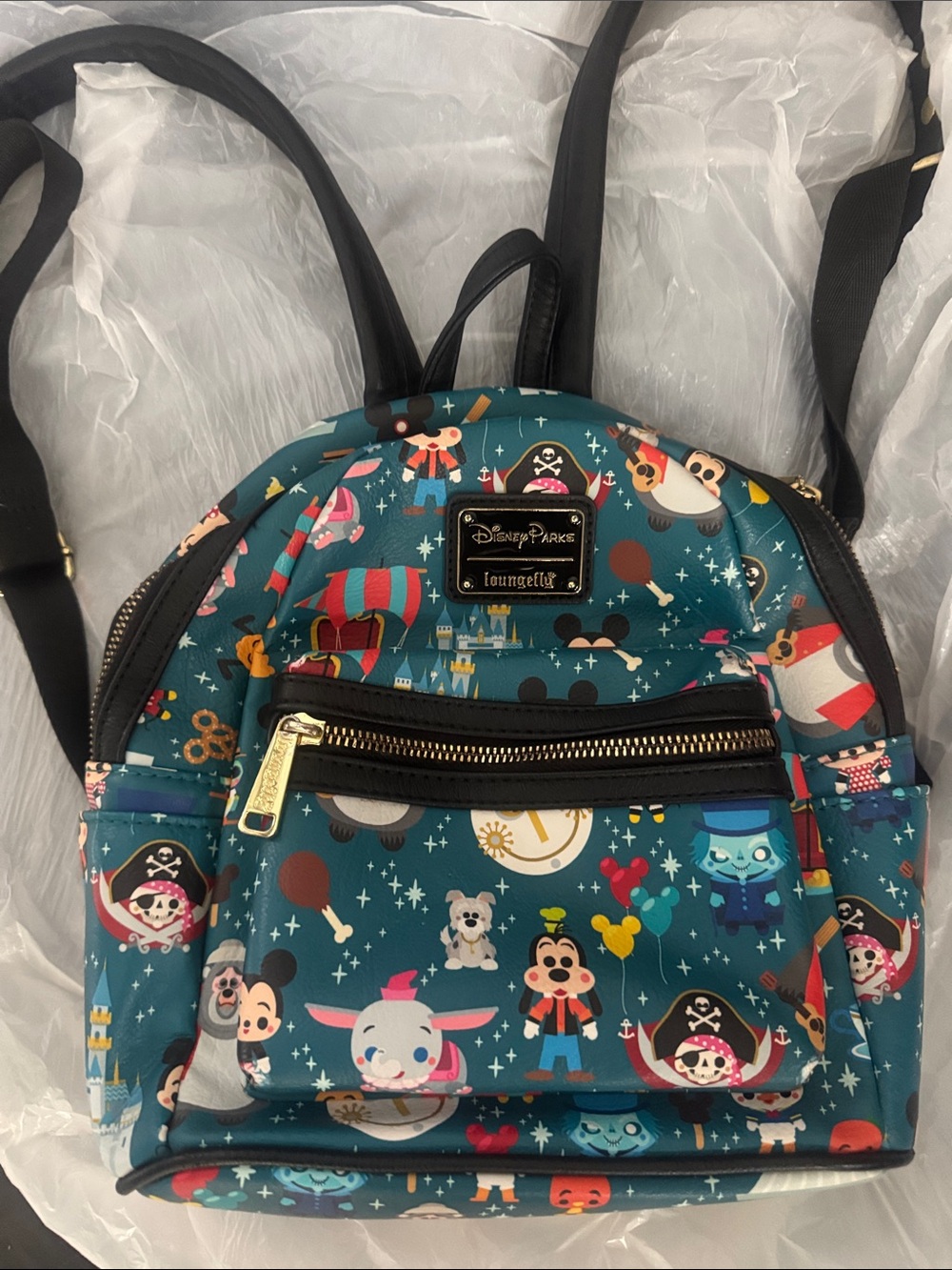 Loungefly Disney Parks Exclusive Chibi Character Mini Backpack with Black Straps